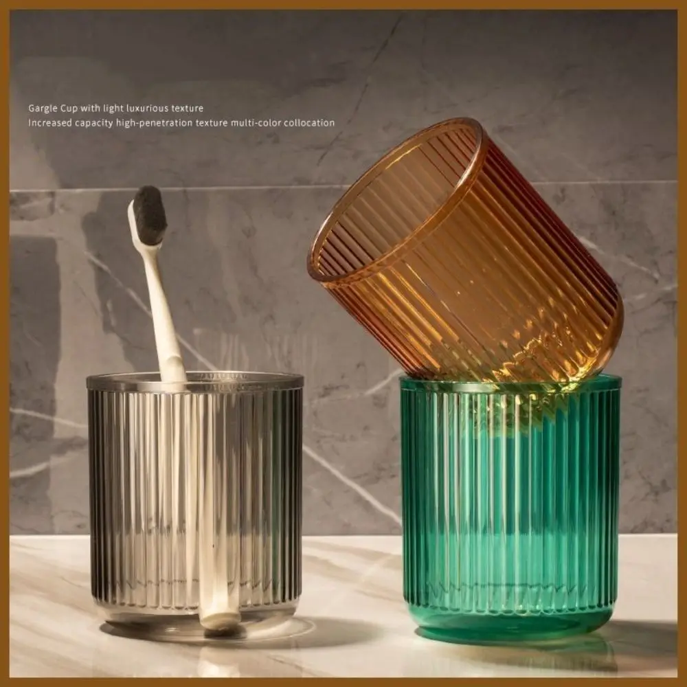Transparante Tandenborstelbeker Nieuw Eenvoudig Schoon Anti-Val Wasbeker Plastic Gorgelbeker Badkamer