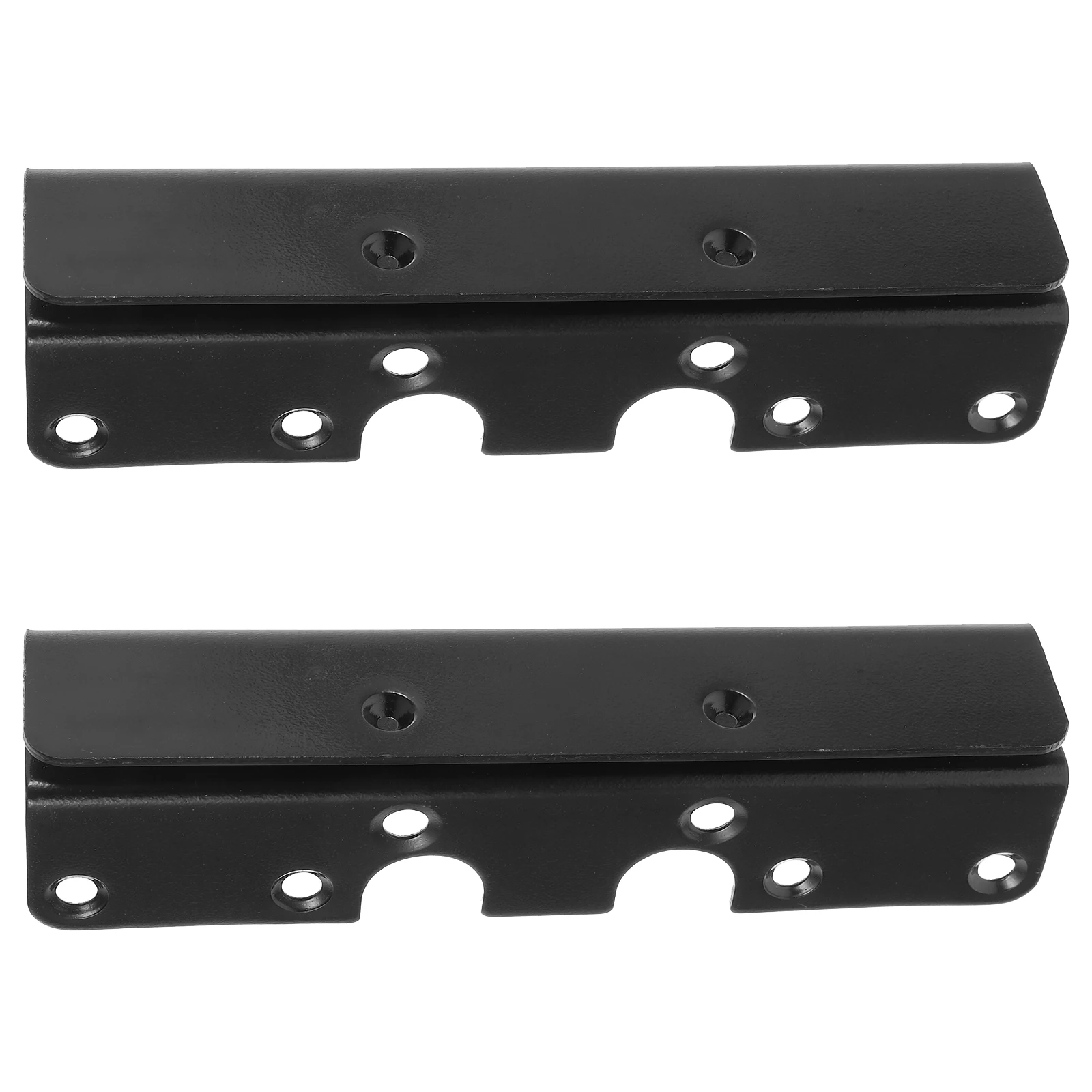 

2Pcs Black Bed Rail Brackets Iron Hardware Furniture Accessories Support Replacement Bed Frame Fasteners Connecting Fittings