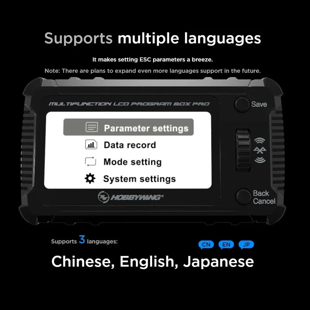 Hobbywing Multifunction Programming Box with 2.8-Inch High-Resolution Display 1-8 Battery Voltage Detection Support for RC Hobby