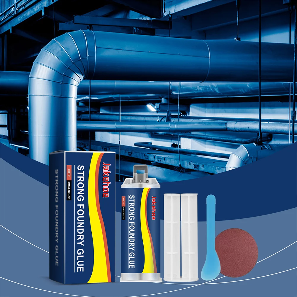 Metal Epoxy Glue Quick Drying Waterproof Strong Casting Welding Filler Welding AB Glue Metal Repair Glue for Steel Iron Aluminum