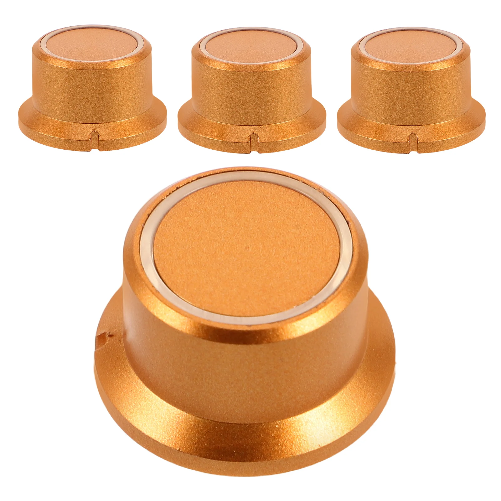 

4pcs Audio Volume Control Knobs Translucent Secure Fit For Amplifiers Speakers Replacement Knobs Rotary Sound