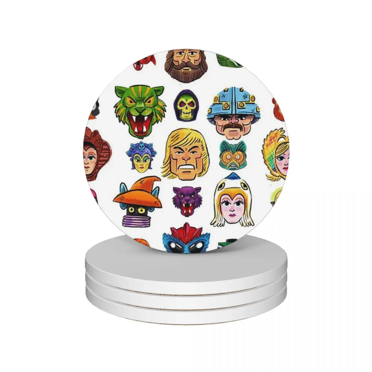 

Faces of He-Man and the Masters of the Universe Ceramic Coasters (Set of 4) cute set pot personalize set cute Coasters