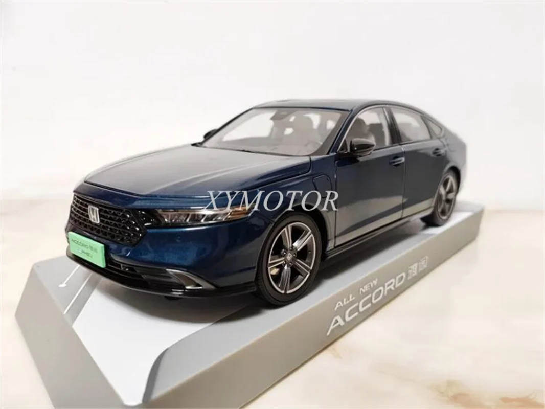 1:18 For Honda ACCORD e:PHEV Hybrid 2023 11th generation Diecast Metal Model Car Blue/Gray Toys Gifts Hobby Display Collection