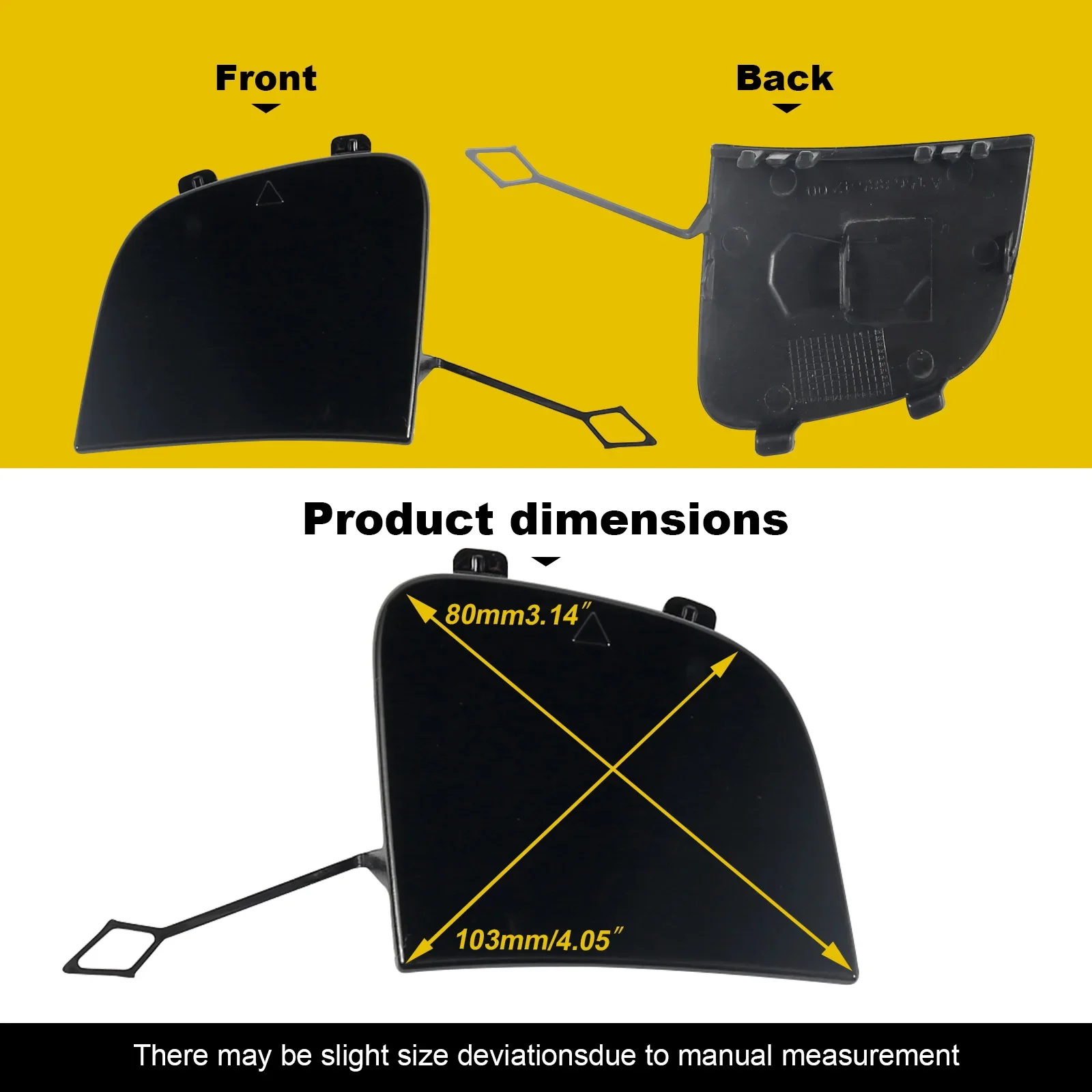 Osłona haka holowniczego przedniego zderzaka do Mercedes Benz GLA W156 X156 Facelift 2017-2020 z standardowym pakietem wyposażenia