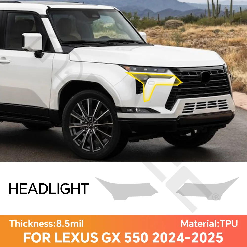 8.5mil PPF Self Healing Invisible Car Wrap Anti Scratch Protective Kit Headlight Exterior Accessories For Lexus GX 550 Luxury