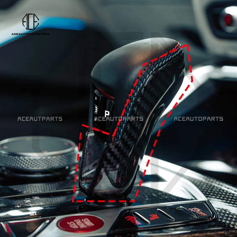 

1 шт., сменная накладка ручки переключения передач из настоящего углеродного волокна для BMW M2 M3 M4/X3M X4M X5M X6M Lci/XM, крышка переключения передач