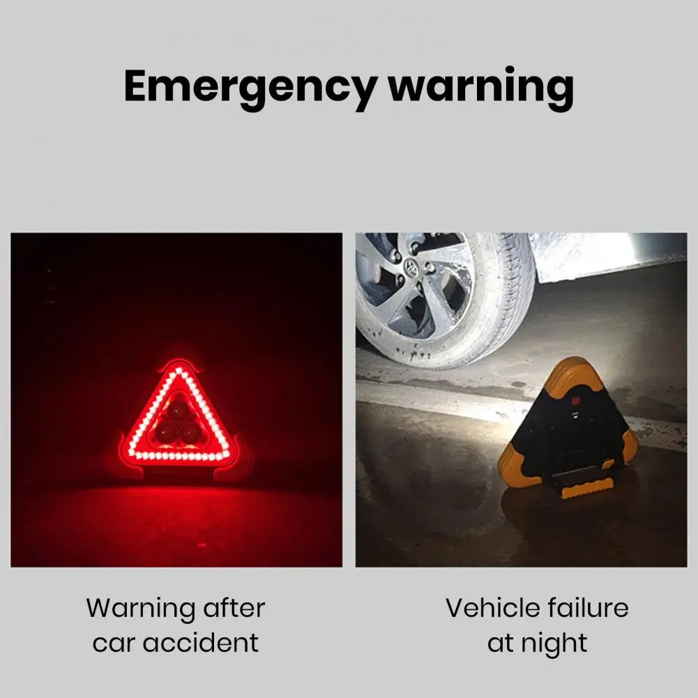 

Shockproof Solar Lamp Car Powerful Spotlight Reflective Safety Hazard Lamp Car Emergency Breakdown Warning with Led Light