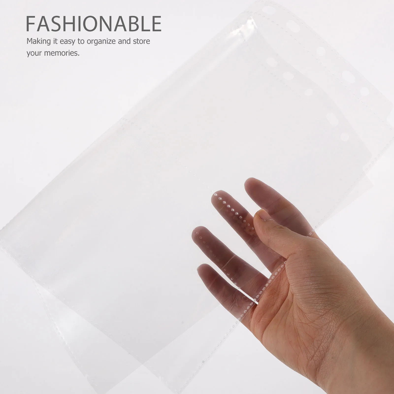 

60pcs Transparent Postcard Covers A4 Photo Album Protectors 4 Slot Double Sided Clear PVC Storage Pages Binder Refills File