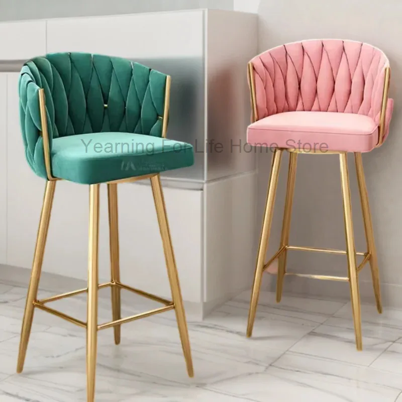 

Bar Furniture Chairs Luxury Banks Home Chair High Kitchen Stools Garden Stool Tabouret Design Height Manicure Modern Nordic Cafe