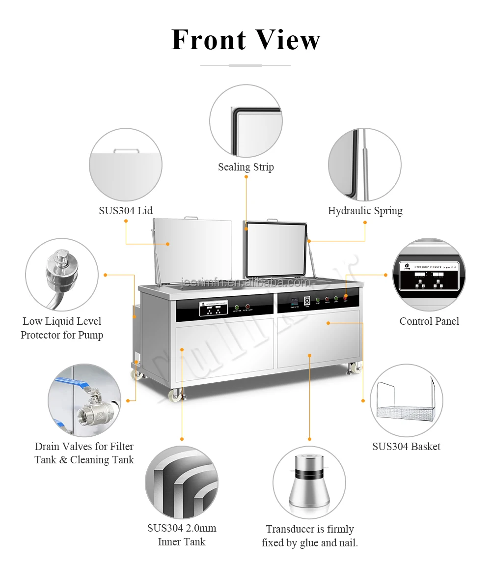 264 L قنية الصناعية Bac بالموجات فوق الصوتية الأنظف خزان المياه بالوعة مضخة الترشيح المعدات مجموعة ديغا تردد الاجتياح