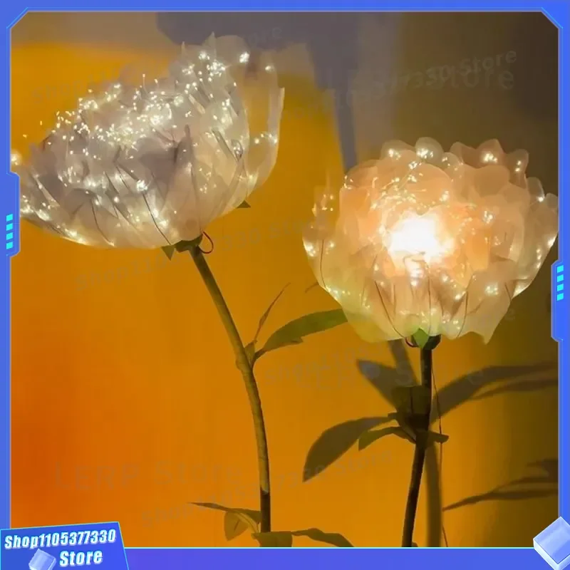 Giant Gypsy Electric Simulated Flower with Human Body Induction Mechanical Dynamic Fake Bloom for Wedding Shopping Mall Decor