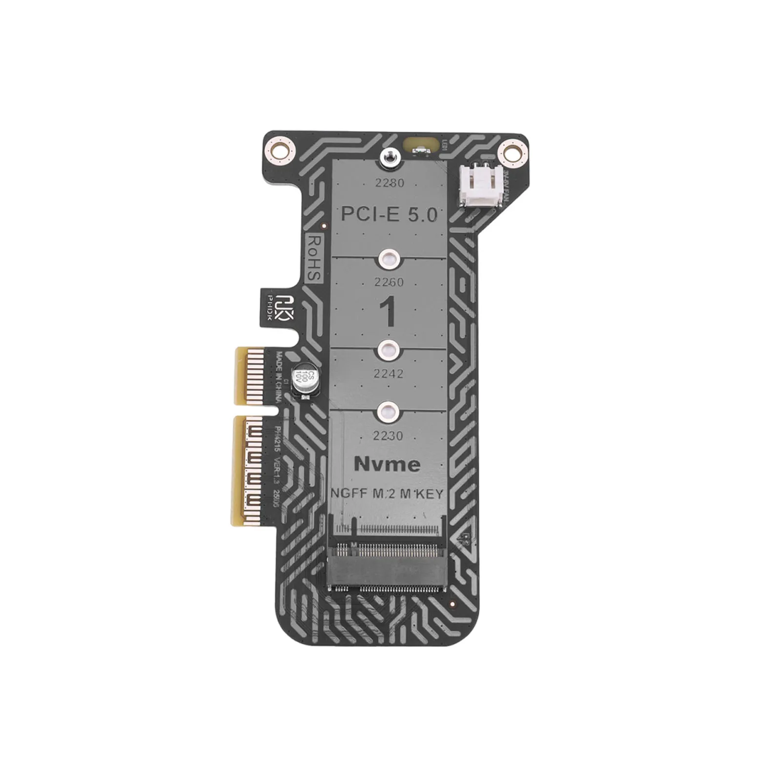 

PH4215 M.2 PCIe Adapter Ultra Speed 128Gbps PCIe 5.0 To M.2 NVMe Expansion Card Support 2230 2242 2260 2280 SSD (Not for SATA)