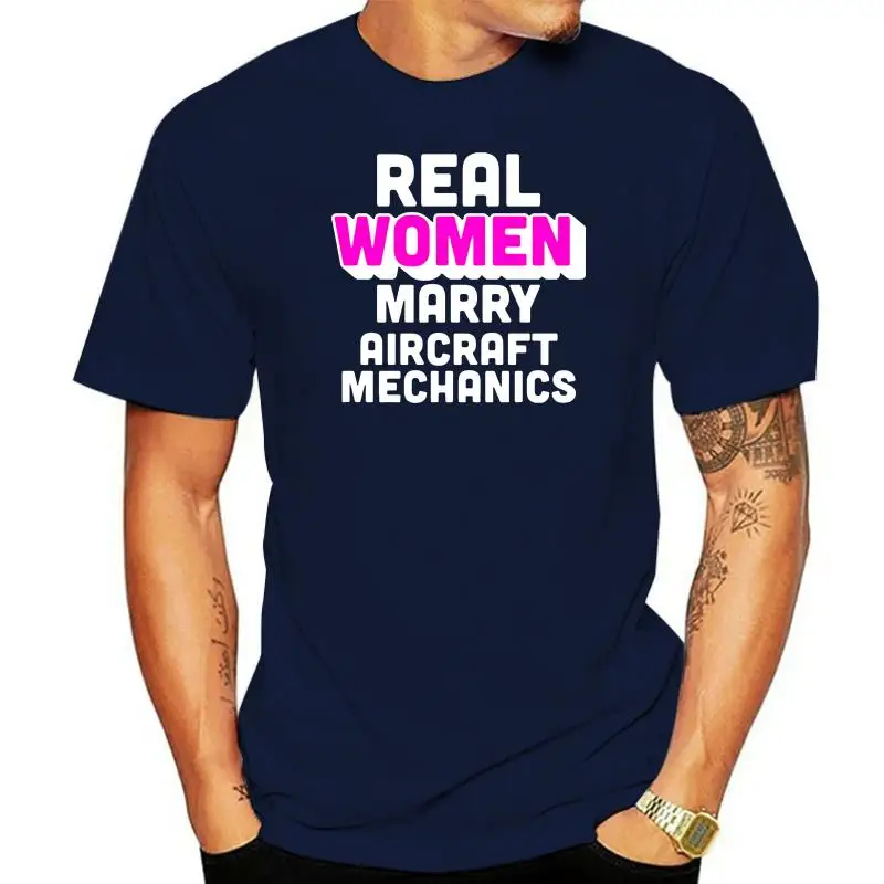 Real Women Marry Aircraft Mechanics Womens T Shirt