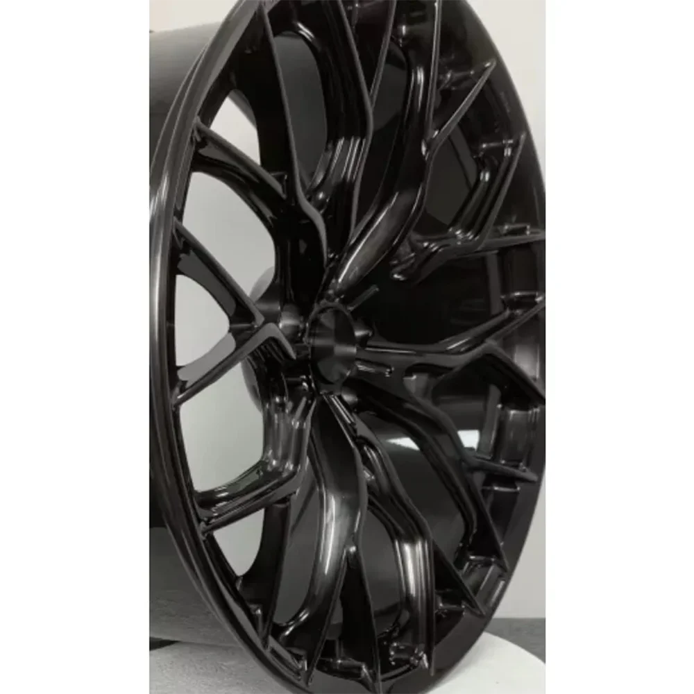 High Performance 17-20 Inch Forged Alloy Wheels Brushed Black PCD Multi- Spoke Design for Cars New Condition