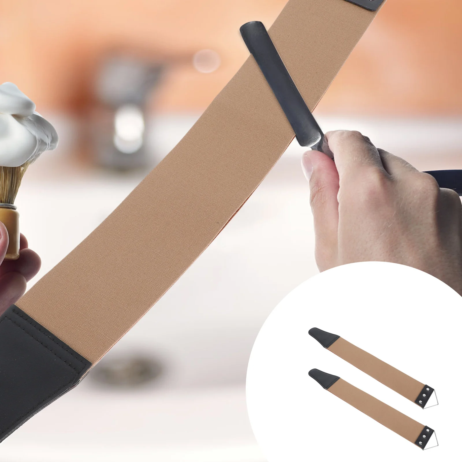 2 Pcs Cloth Razor Sharpening Strap Tool Belt Scraper Household Tools Practical Strop Artificial Shaver Razors