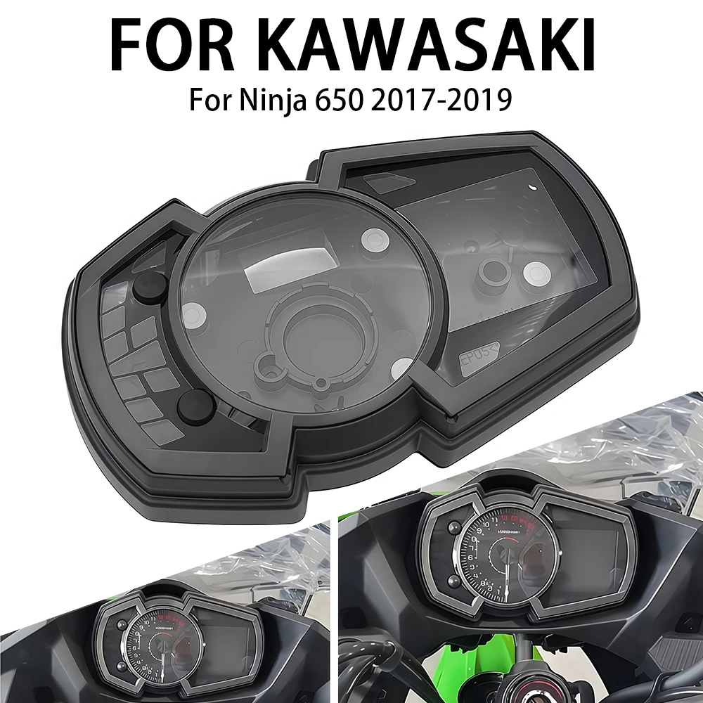 

Motorcycle Speedometer Tachometer Gauge Cover Fit For Kawasaki Ninja 650 NINJA650 2017 - 2019 - Odometer Housing Accessories