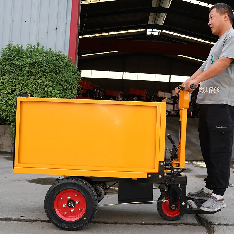 Multi-Function Manual Mini Engineering Dump Cart 3 Wheels Electric Farm Cart 500kg Heavy Duty Trolleys