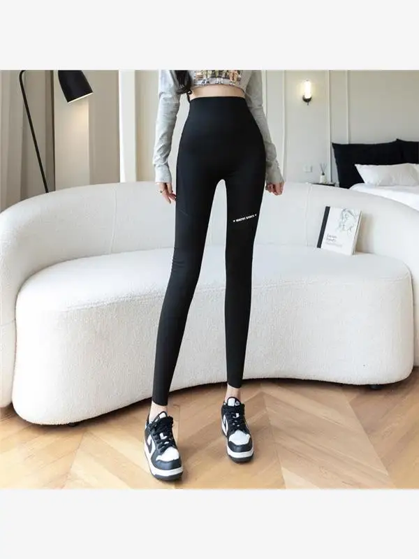 حجم كبير السراويل اليوغا المرأة جلد arkskin بوت مزدوج كيت لون نقي كبير 200 Pou ربيع الخريف قاعدة طبقة السراويل