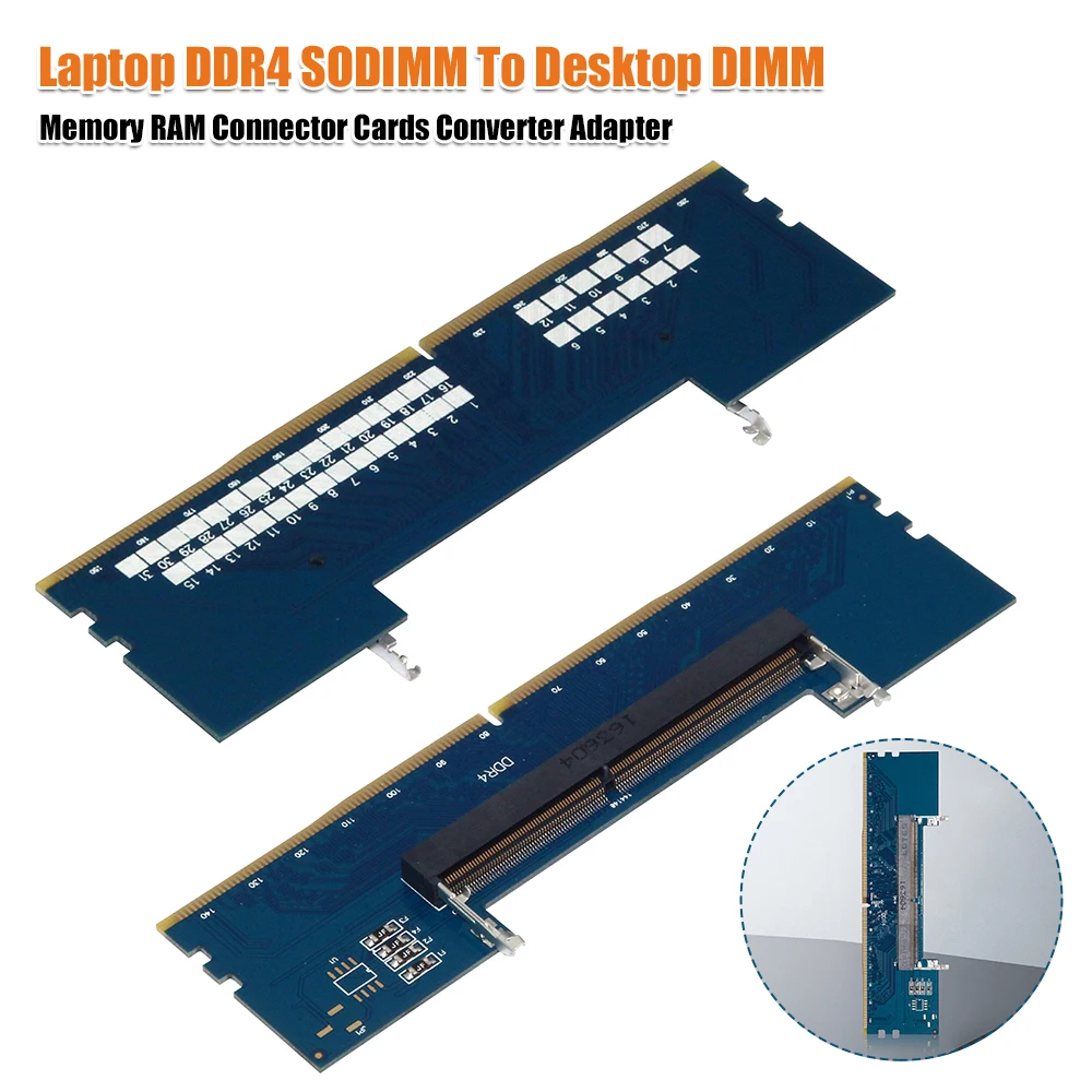 Laptop DDR4 SODIMM To Desktop DIMM Memory Cards Converter Adaptor 3200/2666/2400/2133MHZ 4-Layers Desktop Memory Adapter