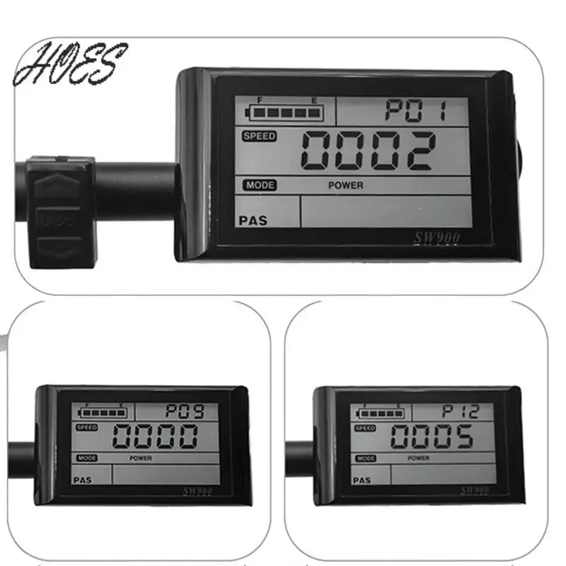 

HOES-24V-60V SW900 6-контактный дисплей, водонепроницаемый разъем, модификация, электрический велосипед, ЖК-дисплей, измеритель для электрического скутера
