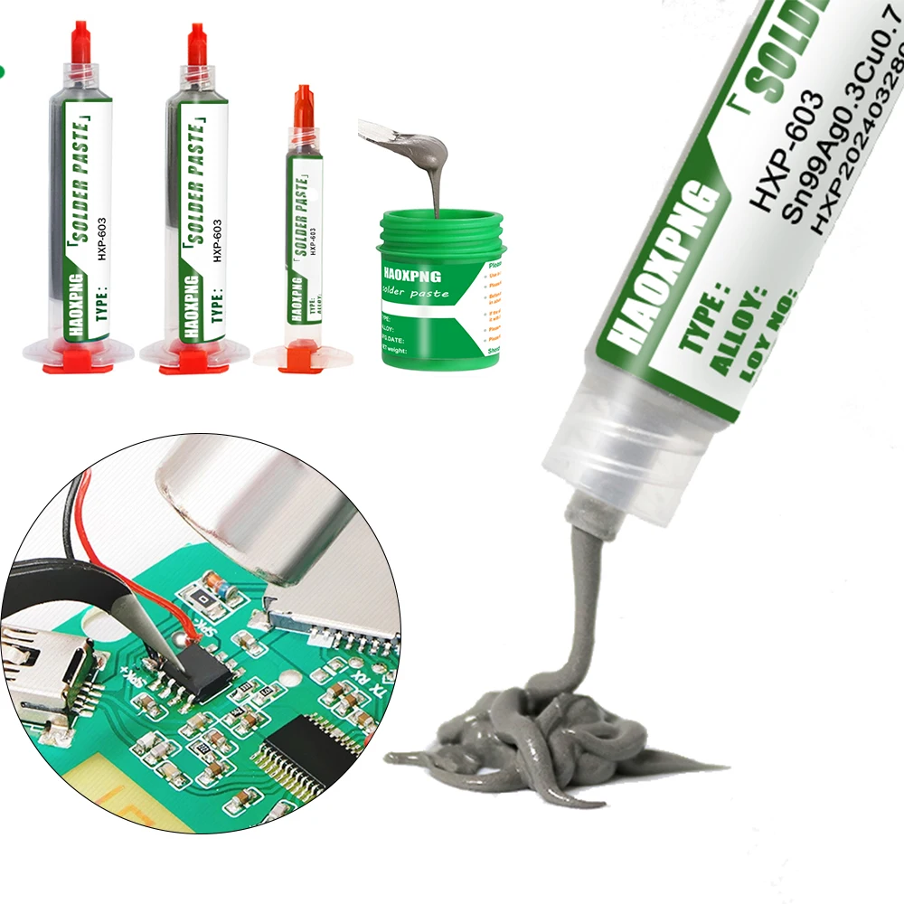 Lead-free Syringe Solder Paste Low High Temperature Flux For Soldering Led Sn42bi58  Smd Repair Tin Paste