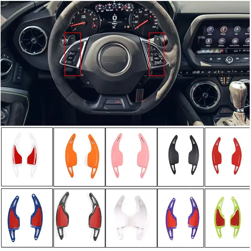 

Aluminum alloy 10 Style for Chevrolet Corvette C7 2014-2019 Car Steering Wheel Paddle Shifter Extensions Shift Auto Accessorie