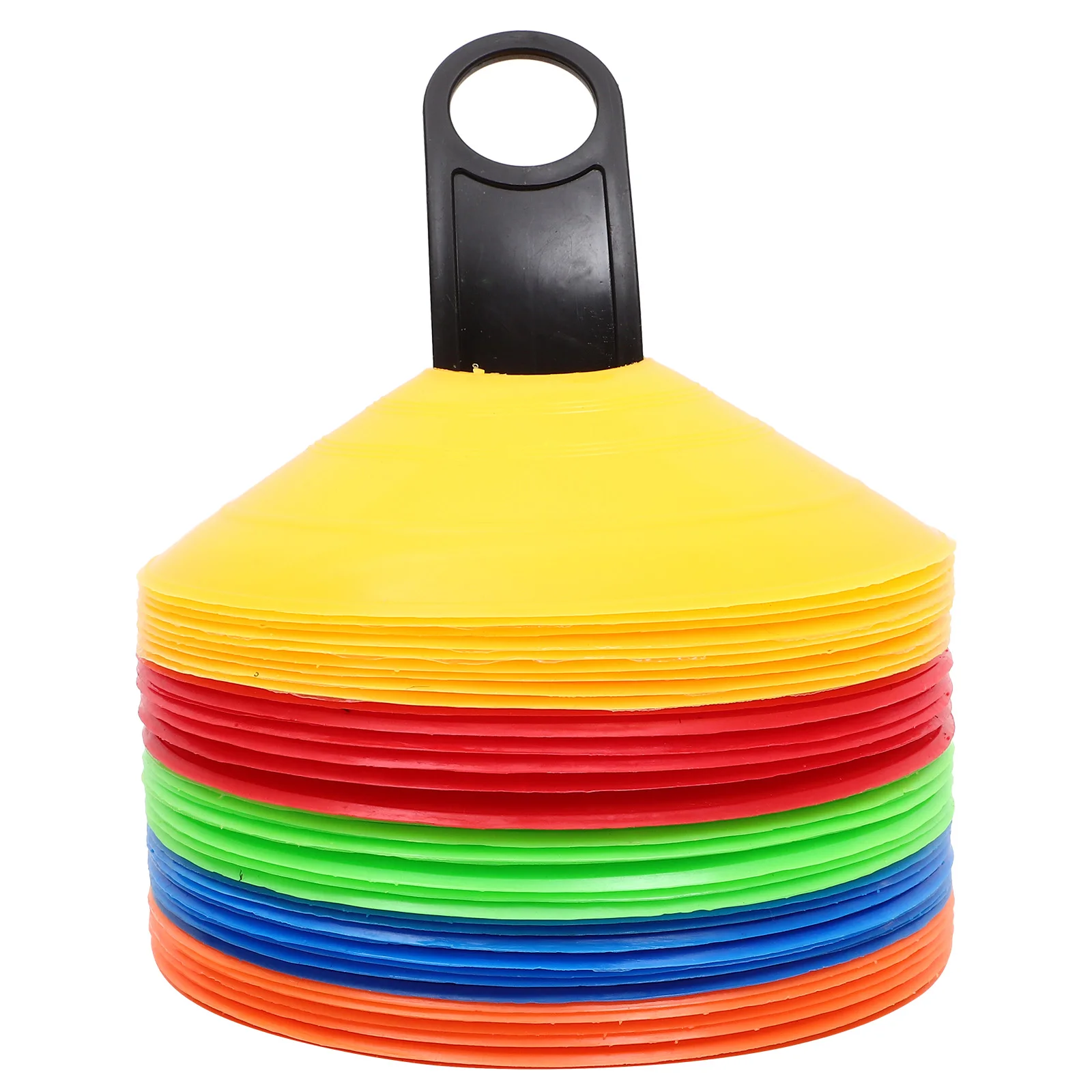 

1 set Soccer Training Cones Bright Color Plastic Discs Football Matches Taekwondo Agility Hurdles Sports Storage