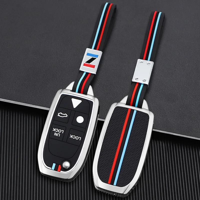 

5 Buttons Car Smart Key Case Shell Fob Flip Folding Remote Cover Car Key Styling Accessories Fit for VOLVO S60 S80 V70 XC70 XC90