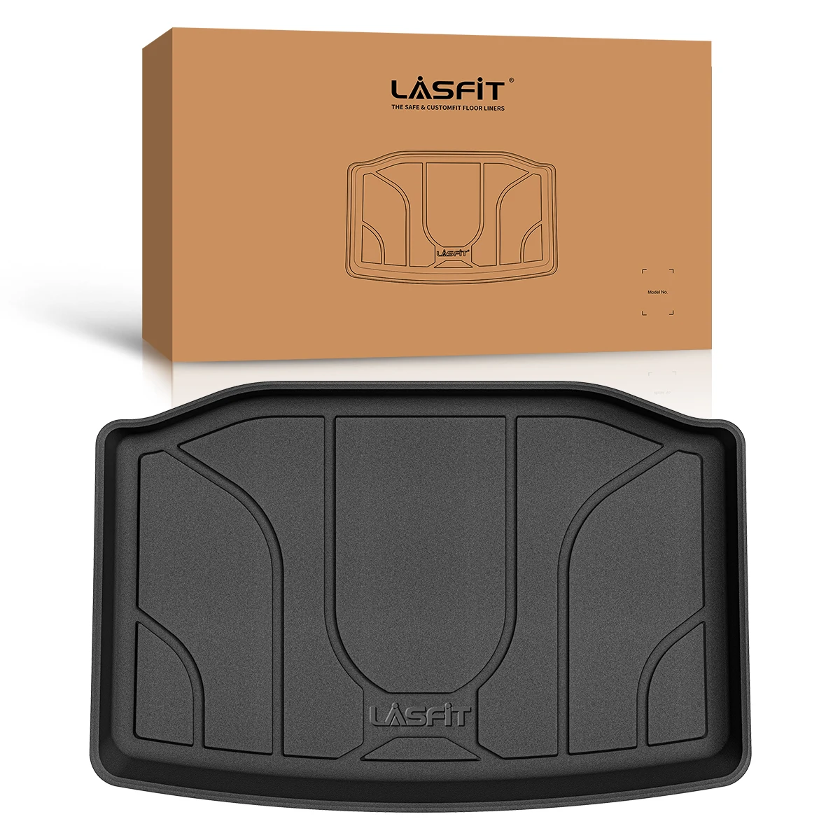 

LASFIT Trunk Storage Mat for Tesla Model 3 2019-2023 Rear Trunk Well Liner TPE All Weather Fit Cargo Mat