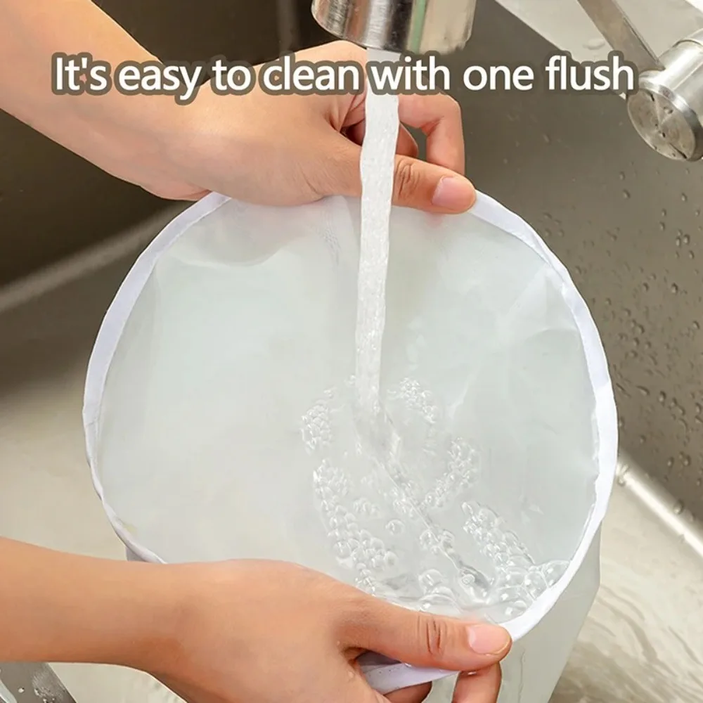 New Bowl Shape Kitchen Food Filter Net Drawstring Reusable Filter Bag Easy to Clean Anti-blocking Food Dehydrat Strainer