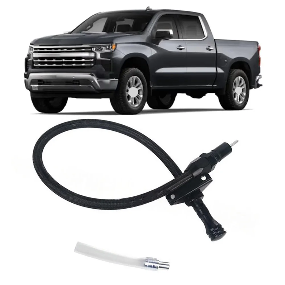 Flexible Stainless Steel Transmission Hose Dipstick For 700R4 4L60E 4L80E Automobiles Parts Accessories Black Engine Components