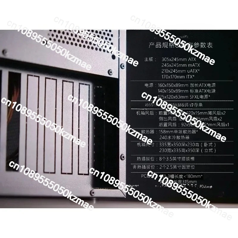 Standard MATX/ATX main board with mid-tower radiator L8 drive NAS chassis ATX UNRAID storage server