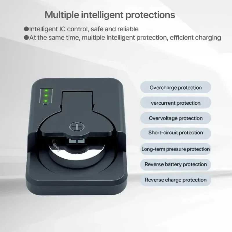 شاحن بطارية زر محمول Type-C 4.2 فولت ليثيوم قابلة للشحن شاحن بطارية خلية العملة ل LIR1632 LIR2016 LIR2032 LIR2450