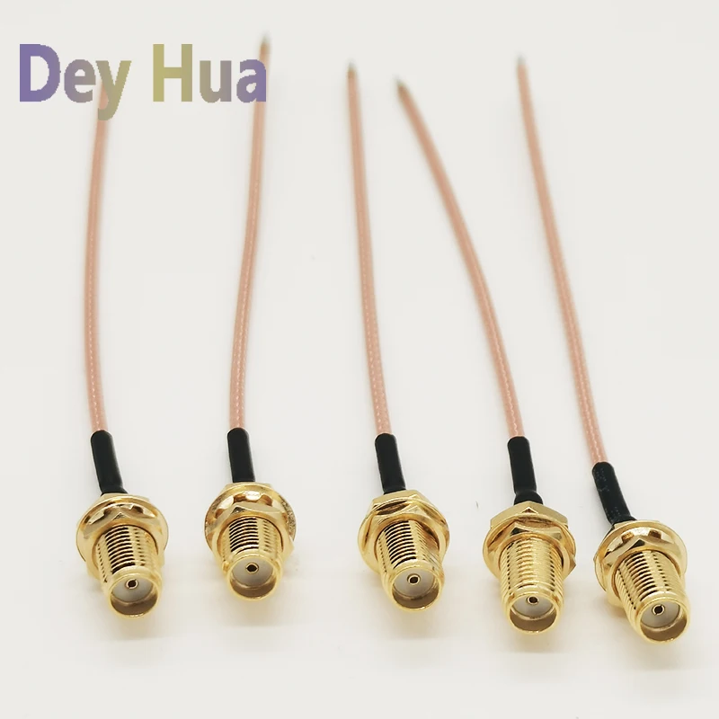 10/100Pcs SMA Male/Female to PCB Solder Pigtail  RG-178 Single End RG178 Cable for WIFI Wireless Router GPS GPRS Wire Connector