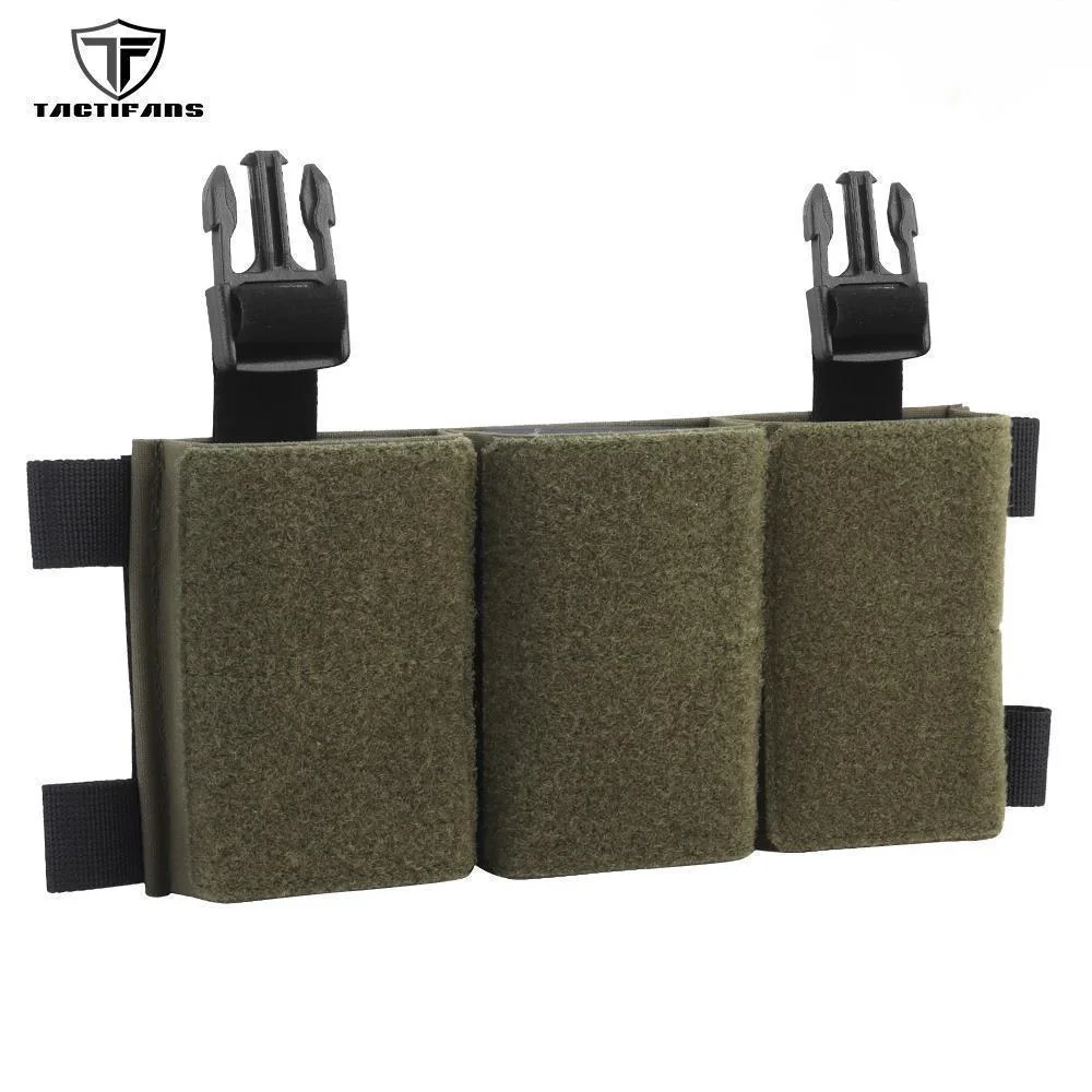 

Triple Magazine Pouch 5.56 M4 MAG Holder Pocket Loop Panel 1inch Buckle Connection For LV119 HSP MK4 Tactical Vest