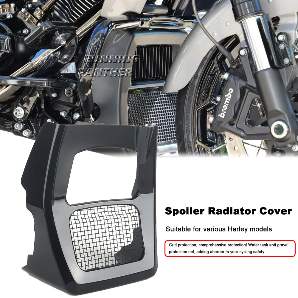 

For Harley Davidson Street Glide Road King FLHRXS 2017-2024 Motorcycles Fairing Front Spoiler Radiator Chin Cover Set Oil Cooler