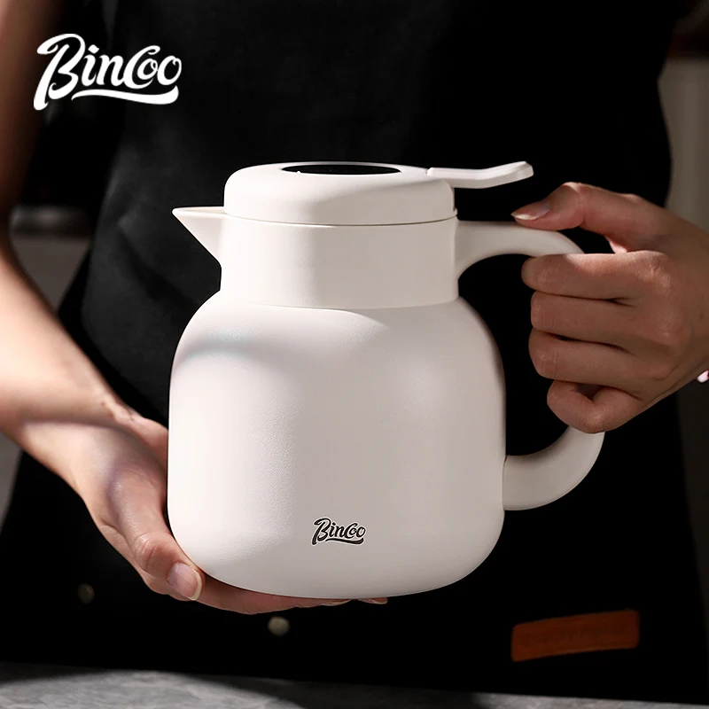 Bincoo316 Stainless Steel Coffee Pot Household Stew Teapot Office Stuffy Bubble Insulation Water Kettle Large Capacity Hot Water Water Kettle