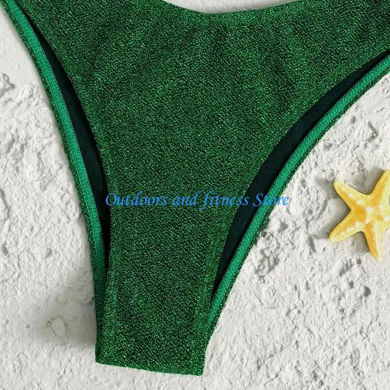 

H053 Women Padded Swimsuit Halterneck Bathing Suit Swimming Costume Comfortable Adjustable Back Tie Quick Drying Beachwears