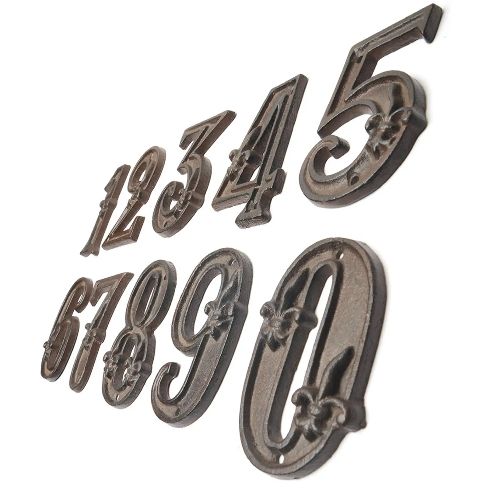 Plaque Address Street Number DIY Wall Mounted Sign Numerals Doorplate for Outdoor, House, Hotel Room, Apartment