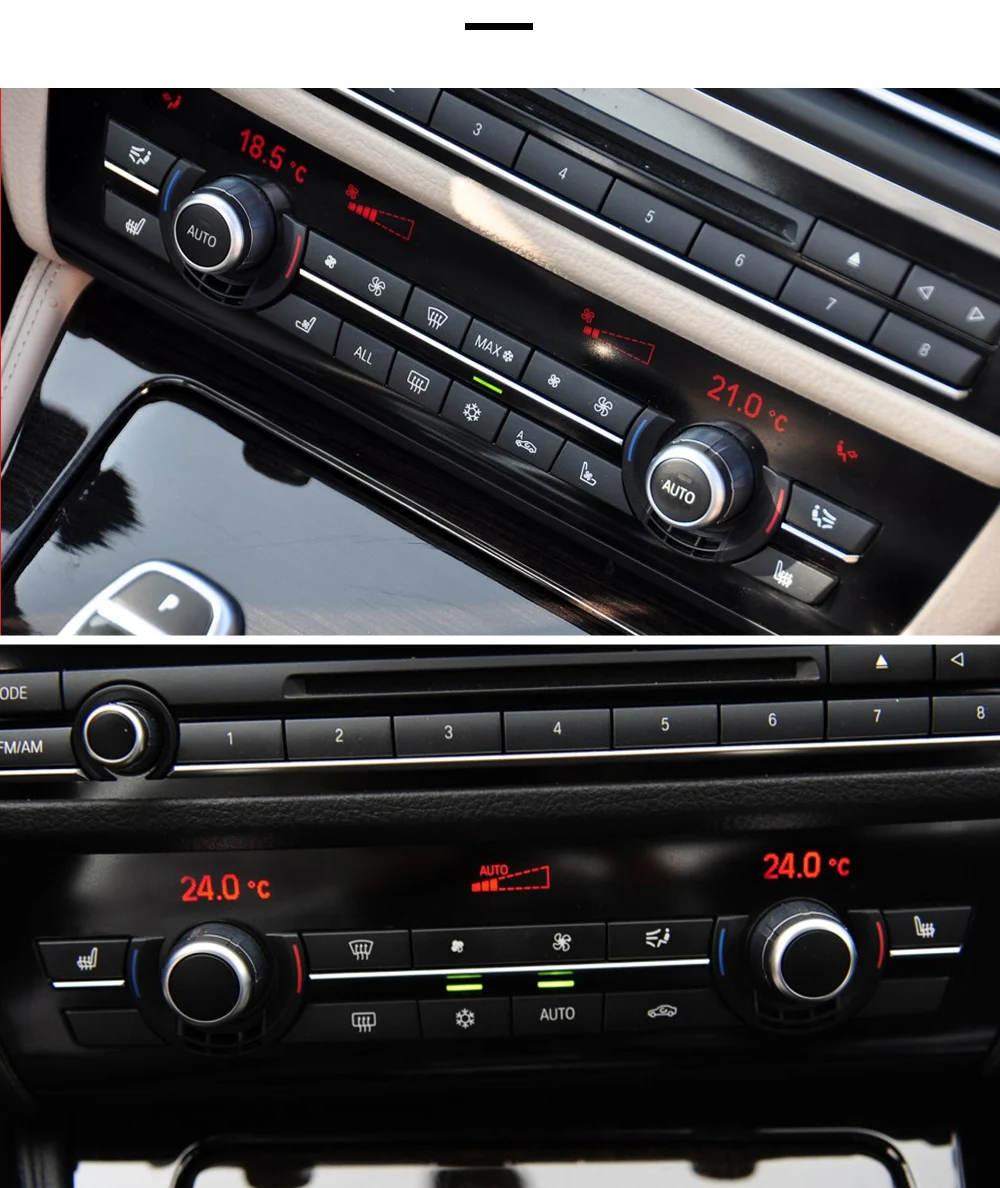 Armaturenbrett Klimaanlagen-Bedienknopf Heizungsschalter-Abdeckung für BMW 5er 6er 7er Serie X5 X6 F10 F11 F07 F06 F12 F01 F02 F15 F16 – Detail 2