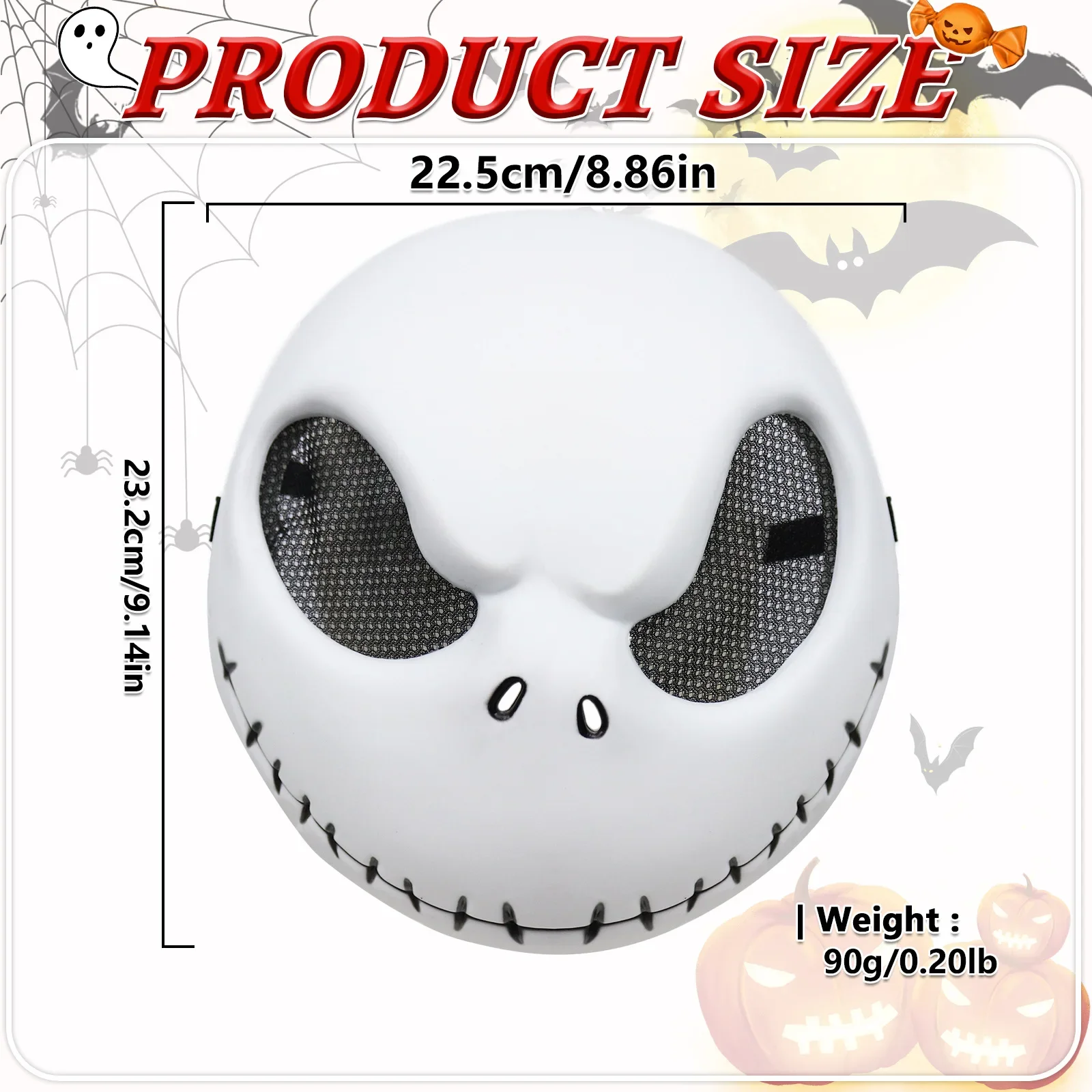 De Nightmare Before Christmas Cosplay Masker Jack Skellington Latex Hoofddeksels Party Props Kostuum Halloween Accessoires Geschenken Prop