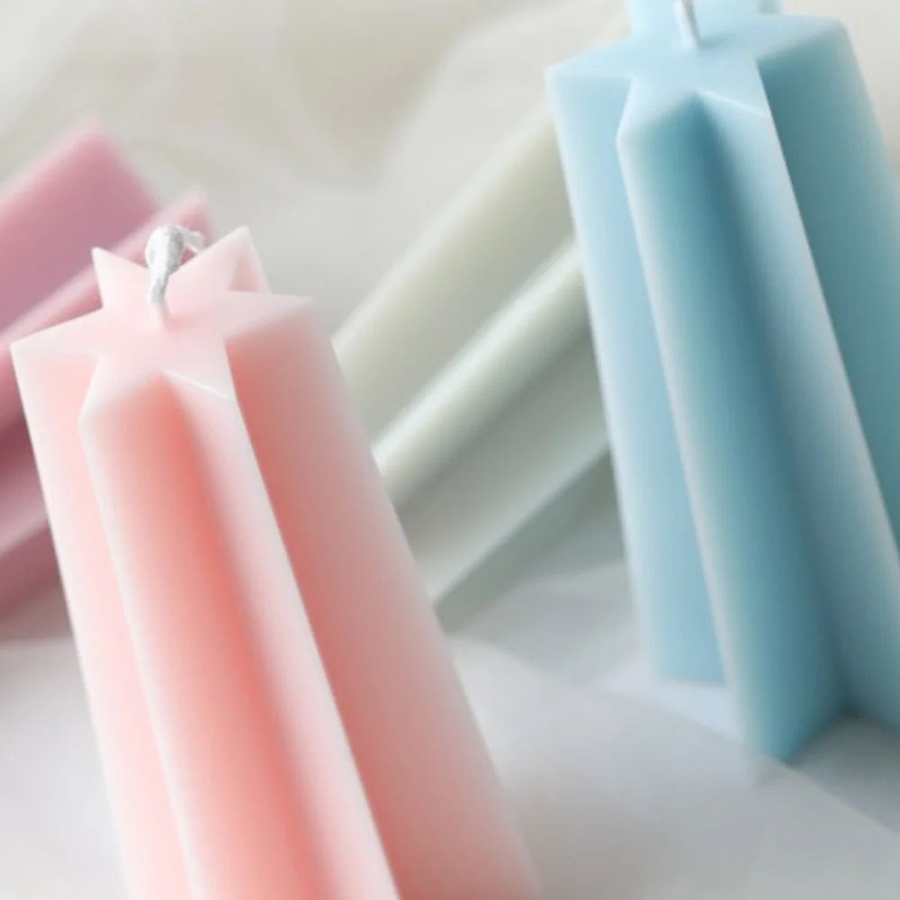 AEE4-Creative مسدس قالب شمع ستار الديكور الشموع أدوات قوالب الشموع لتقوم بها بنفسك شكل شمعة ، قوالب صنع الشموع #1