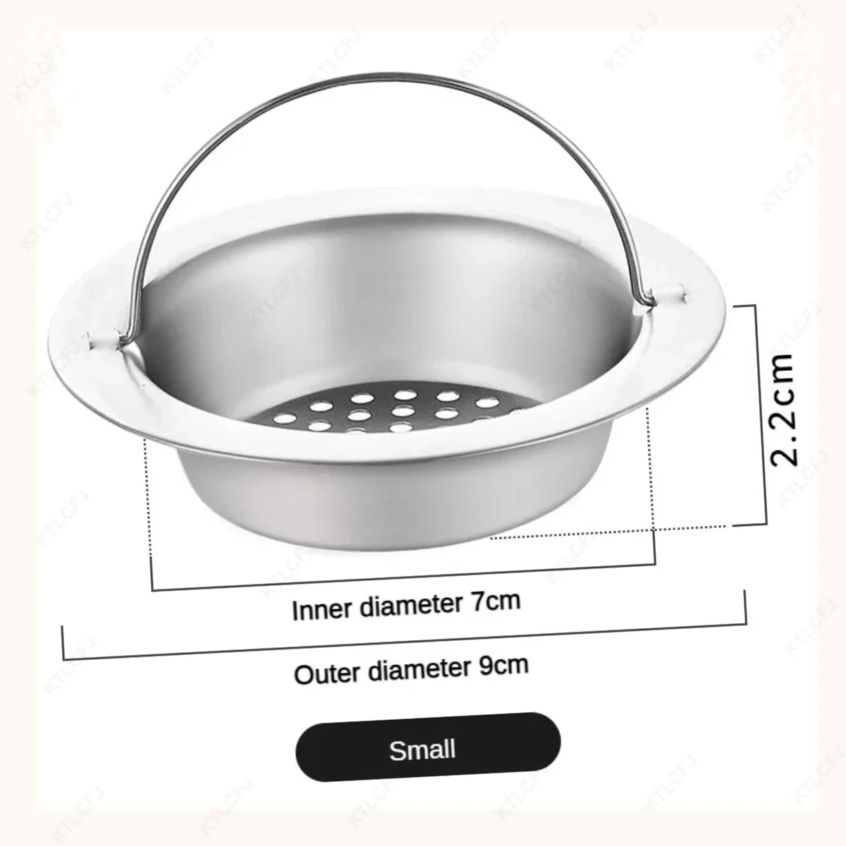 

Ручной фильтр для сливного отверстия для душа, металлический фильтр из нержавеющей стали для кухонной мойки с большим сливом для душа шириной 11/9 см
