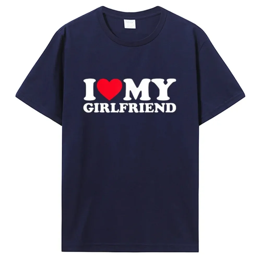 T-Shirt mit Aufdruck „I Love My Girlfriend GF“, geeignet für den Valentinstag, zum Ausdruck von Liebe, Geschenk für Paare, passende Kleidung – Detail 9
