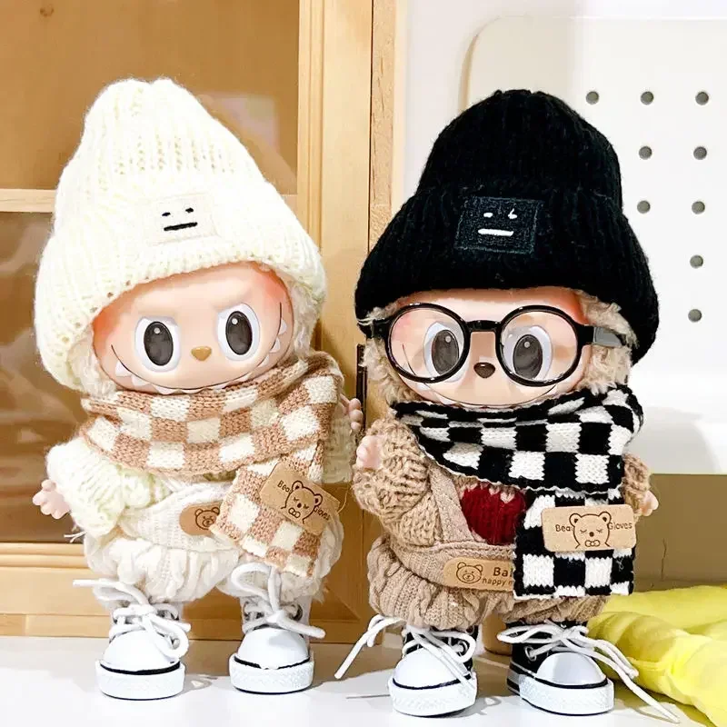 Labubu Clothes Designer Outfit Doll Clothes Fashion Clothes Hoodies Winter Hat Sweater Dolls Accessories Labubu Outfit Name