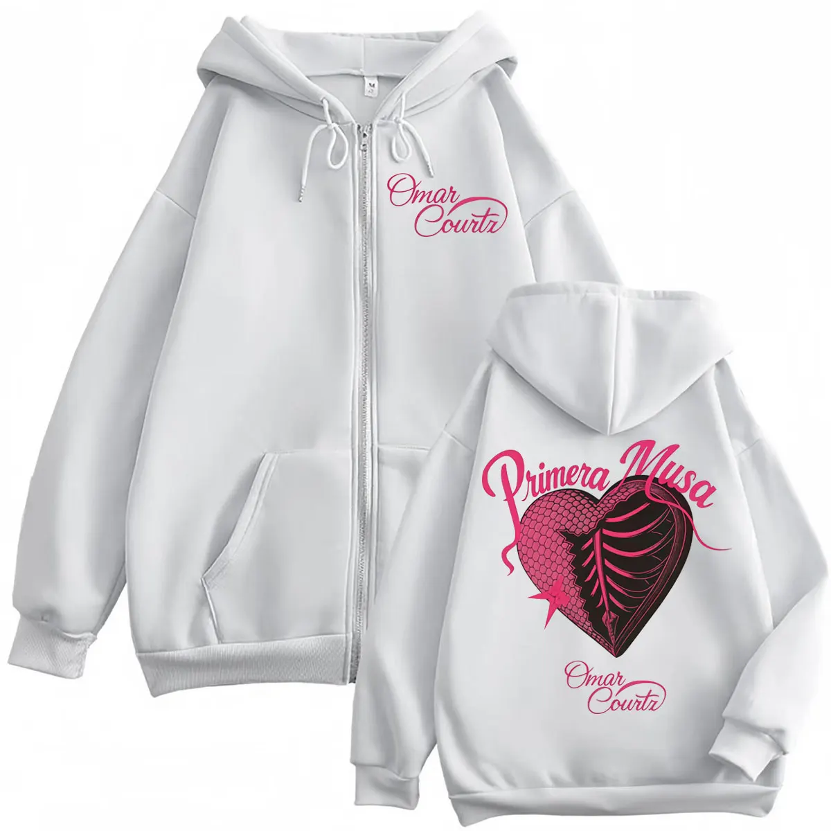 Singer Omar Courtz Merch Zipper Hoodie Men Women Clothing Fashion Y2k Zip Up Sweatshirts High Quality Fleece Oversized Pullovers