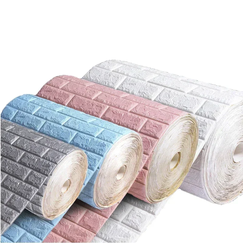 

70cmx1/3/5/10m 3D Wallpaper Decoration Self-adhesive Antique Foam Brick Wallpaper Living Room Bedroom Waterproof 3d Wall Sticker