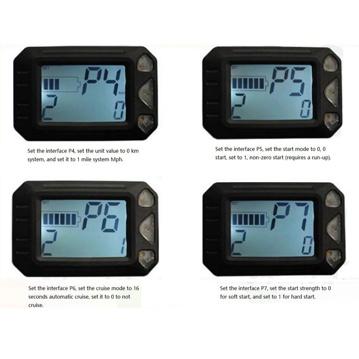 24v 36v ajustável scooter elétrico instrumento display interruptor de tela acelerador para 5.5 polegadas scooter peças