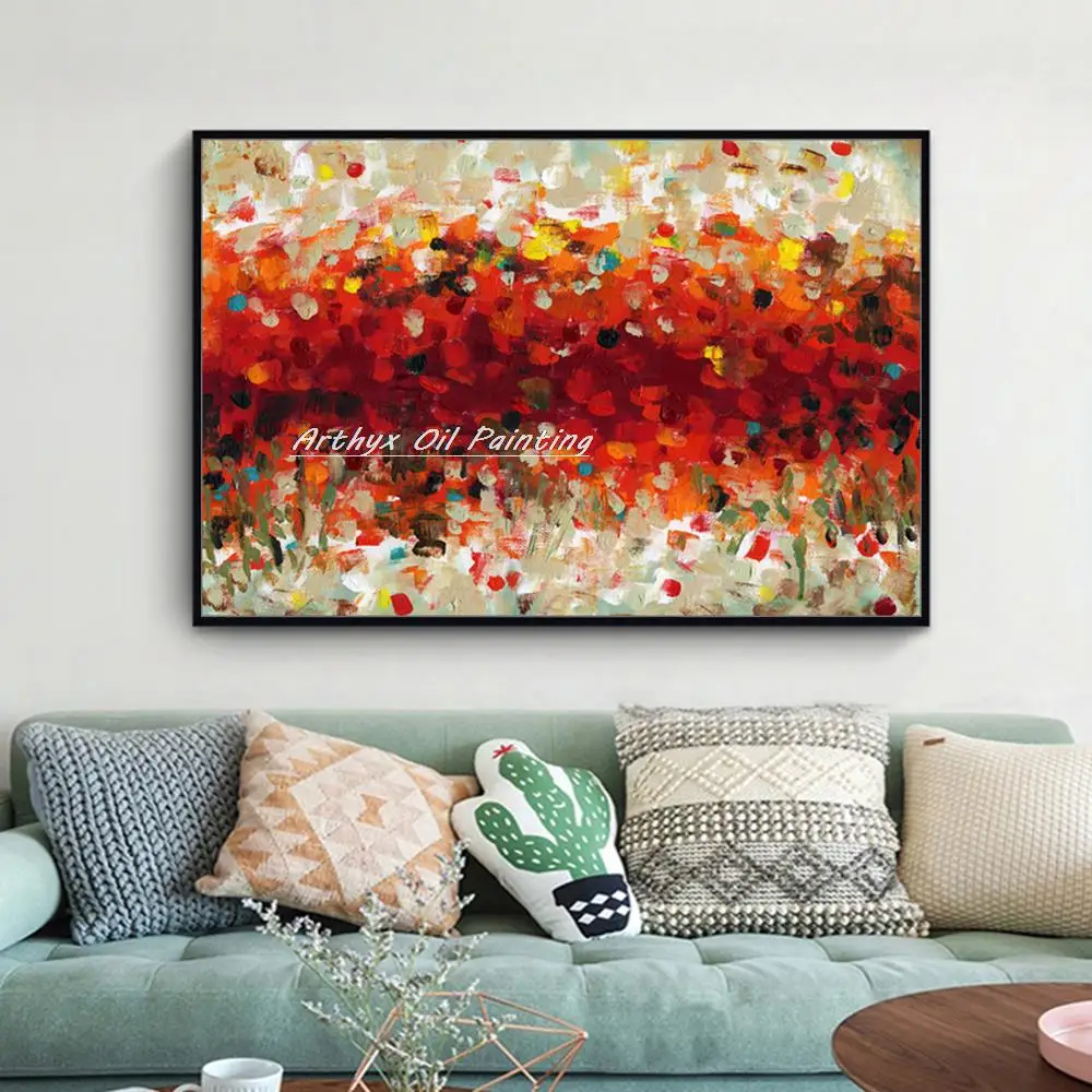 Arthyx Pop Art,Handpainted Colorful Abstract Oil Painting On Canvas,Modern Wall Picture For Living,Bedroom,Home,Hotel Decoration