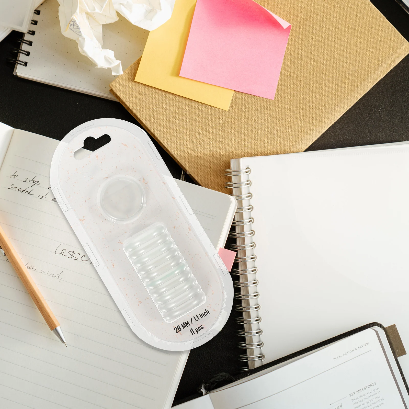 55 قطعة أقراص Discbound مقاطع الموثق أجهزة الكمبيوتر المحمولة البلاستيك ملزمة واضحة DIY بها بنفسك مخطط الزاوية المستديرة Abs المواد دفتر #4